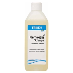 Trikem Klorhexidin Shampoo Til Dyr Utrolig Dybderensende 4% 600ml